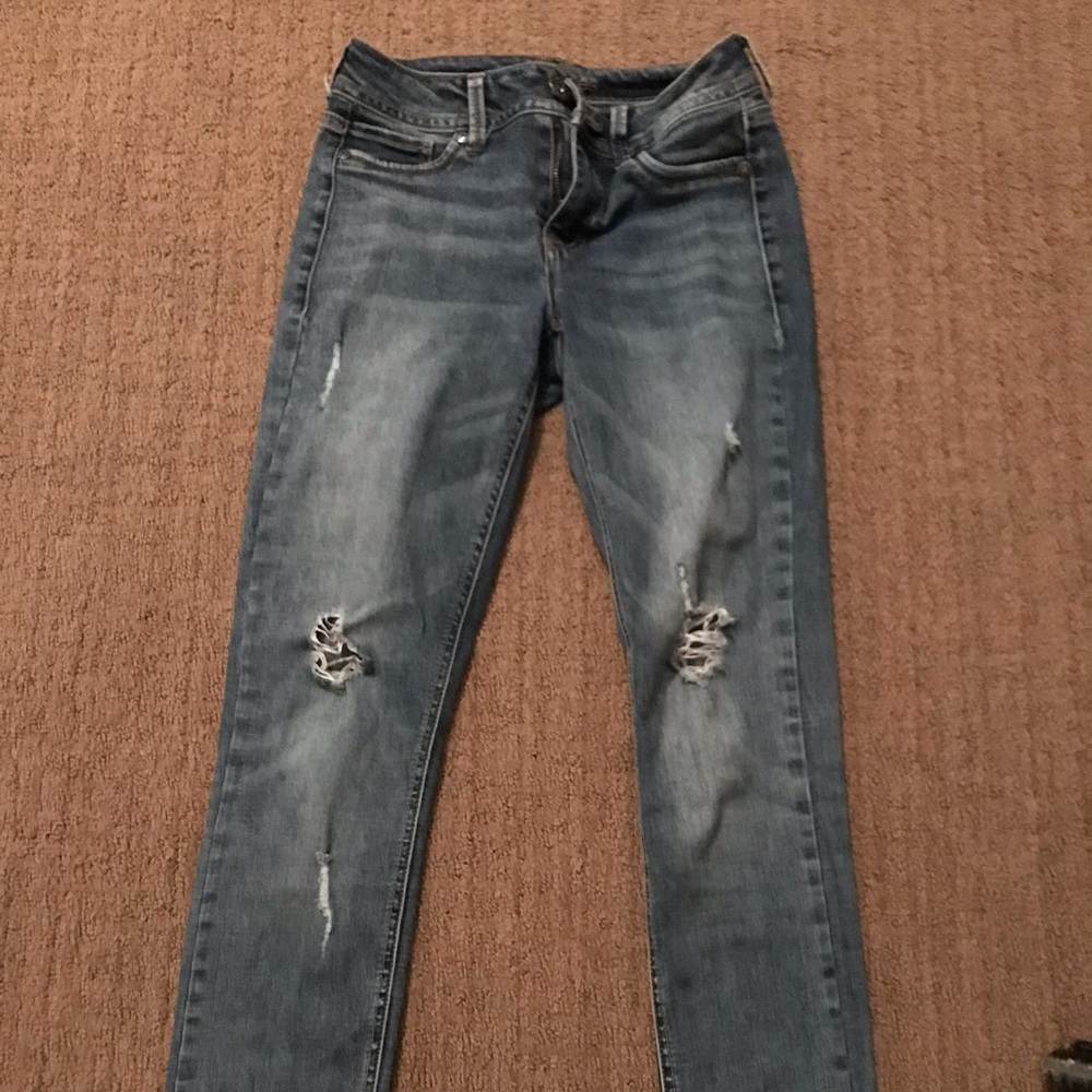 Distressed jeans